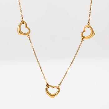 Tiffany & Co, Elsa Peretti, an 18K gold 'Open Heart' necklace.