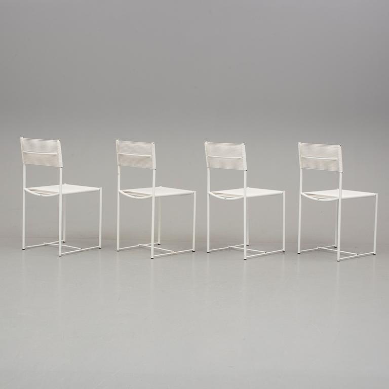 GIANDOMENICO BELOTTI, stolar, 4 st, "Spaghetti", Alias, Italien, modellen formgiven 1960.