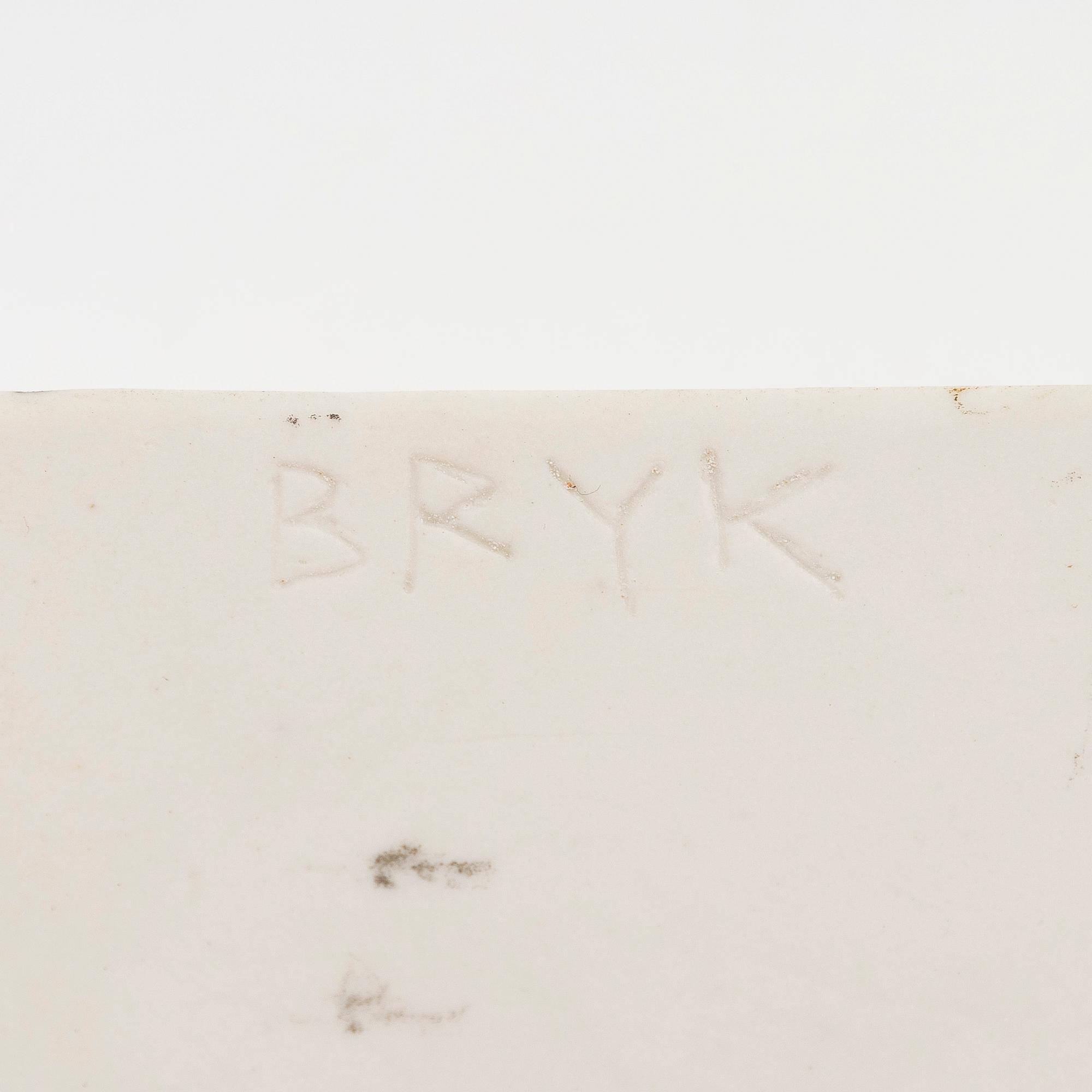 Rut Bryk, seinäreliefi, kivitavaraa, signeerattu BRYK.