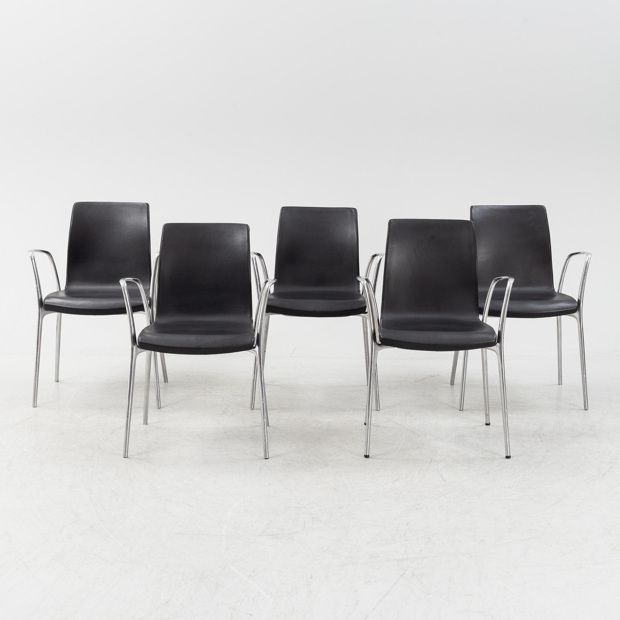 A set of five 'Gorka' armchairs by Jorge Pensi for Akaba.