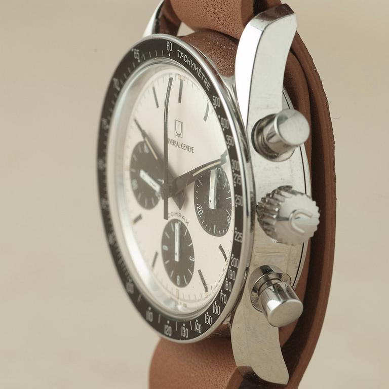 UNIVERSAL, Geneve, Compax, "Tachymètre", "Nina Rindt", chronograph, wristwatch, 36 mm,