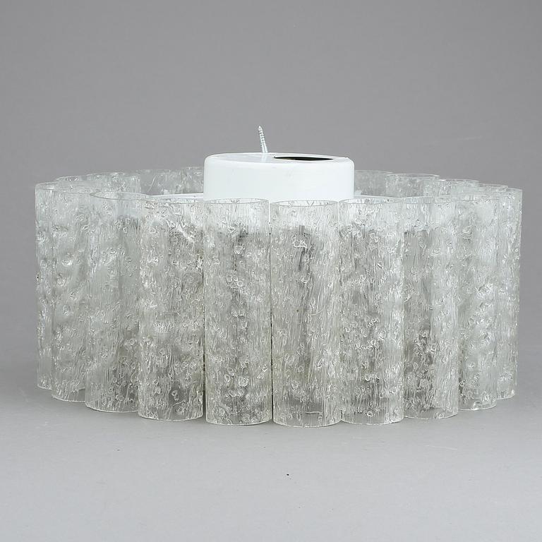 TAKPLAFOND, metall och glas, 1970-tal.