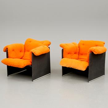 FÅTÖLJER, 4 stycken, troligen Danmark, 1970-tal.