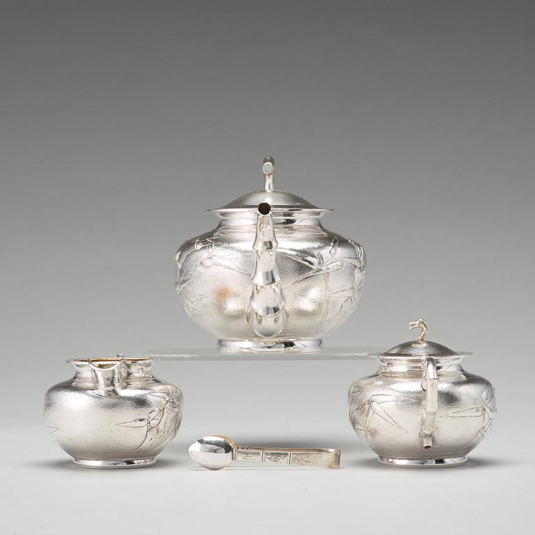 A Chinese silver tea set, early 20th Century.