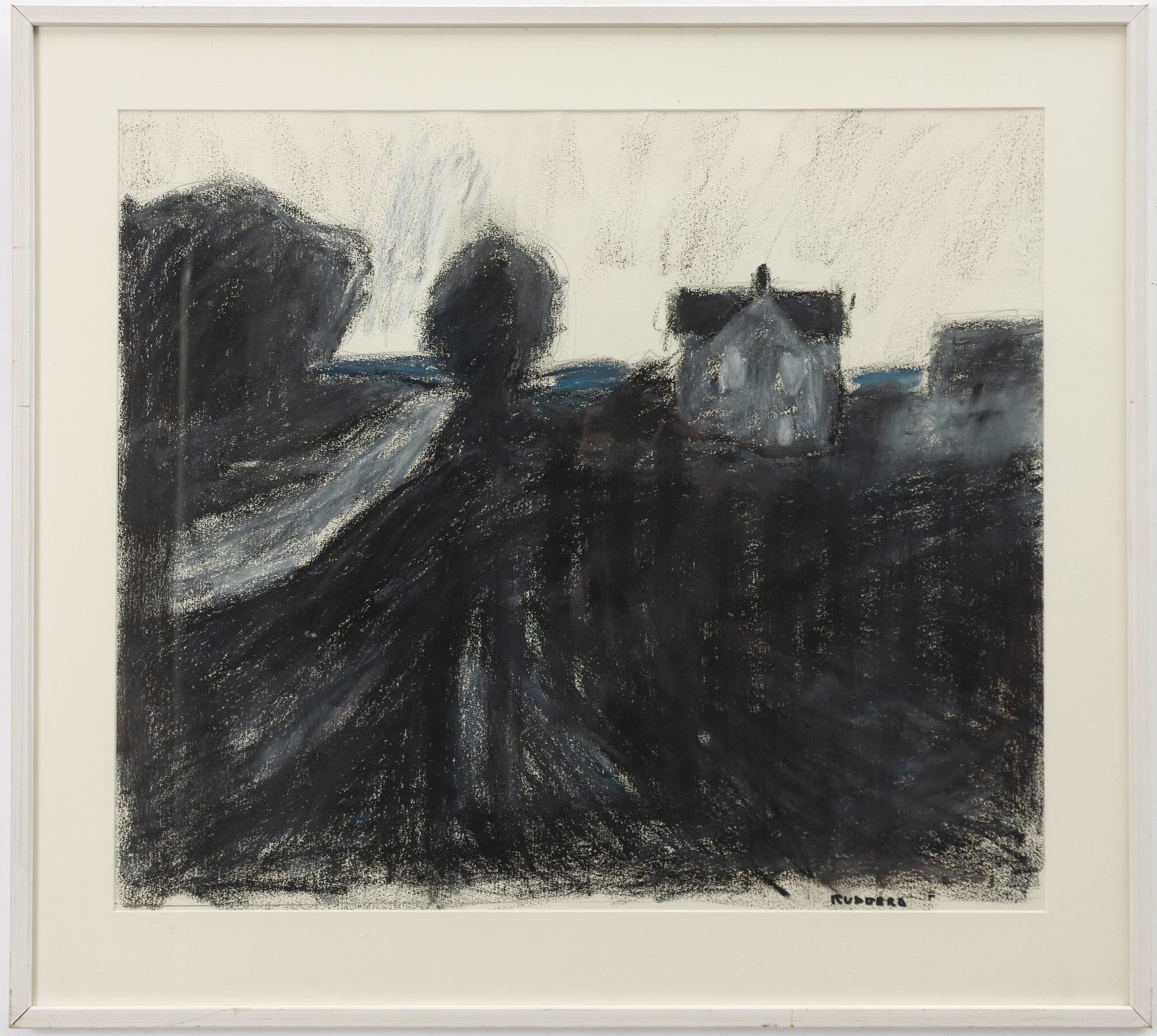 Gustav Rudberg, "Landskap i svart, Hven".
