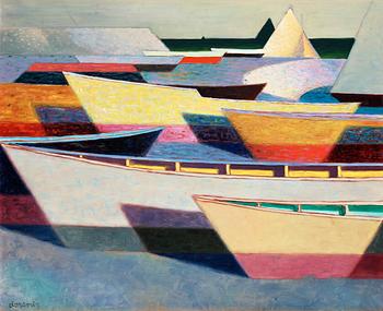 68. Waldemar Lorentzon, "Båtparad" (Boats).