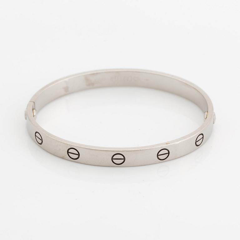 A Cartier "Love" bracelet in 18K white gold.