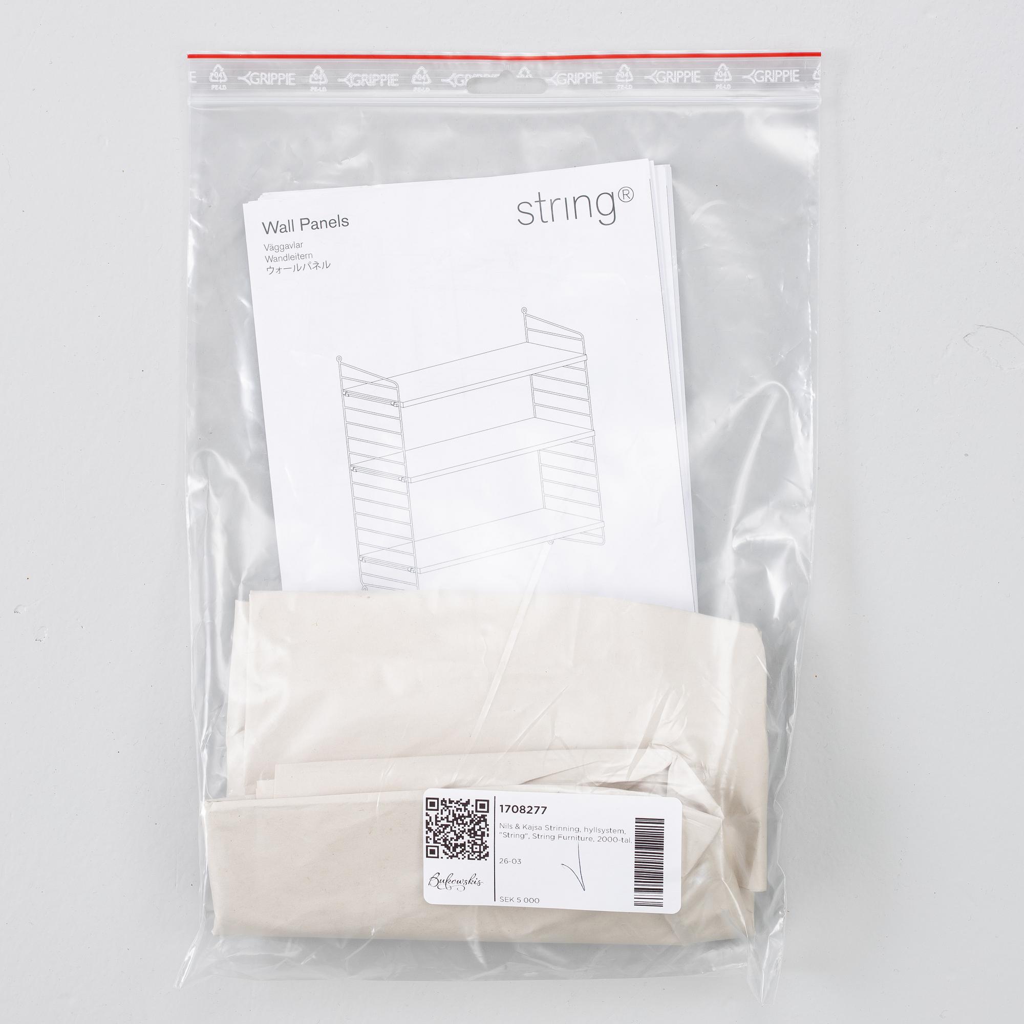 Nils & Kajsa Strinning, shelving system, "String", String Furniture, 21st century.