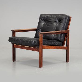 ILLUM WIKKELSÖ, soffa samt fåtölj, "Capella", N Eilersen, 1960/70-tal.