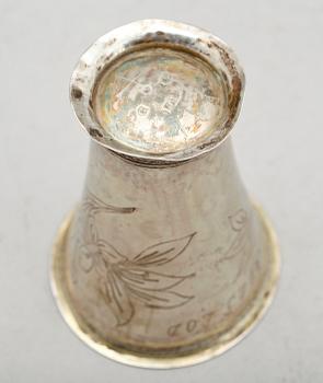 BÄGARE, silver, Las Åkerblom, Gävle 1788. Vikt ca 63 g.