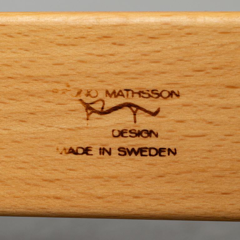 BRUNO MATHSSON, a pair of 'Mina' armchairs from Bruno Mathsson International, Värnamo, 1997.