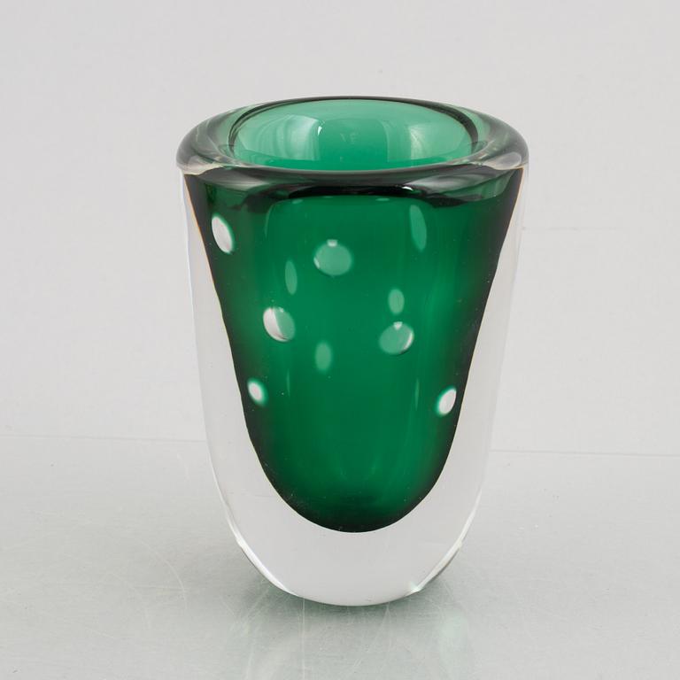 Elis Bergh, a glass vase, Kosta.