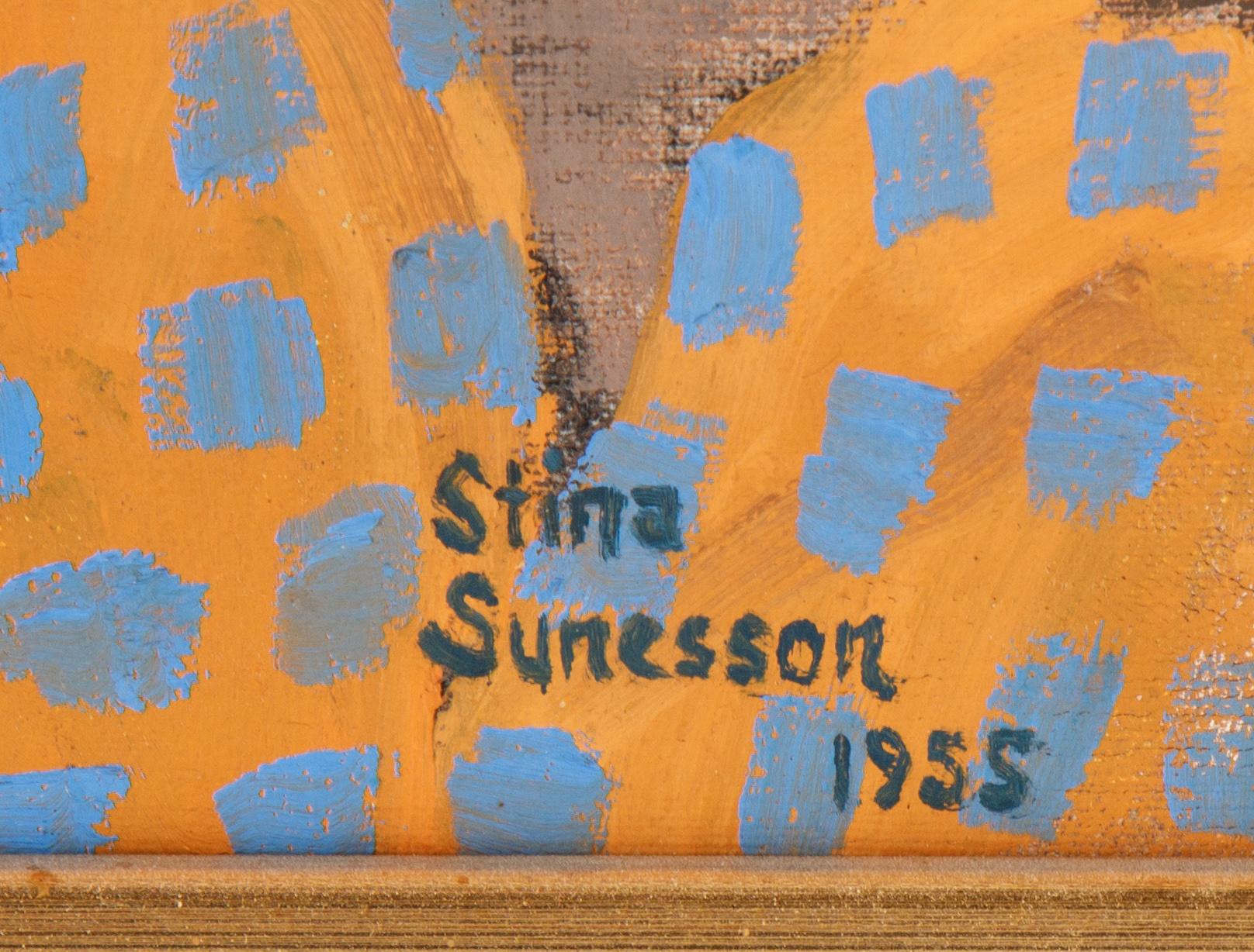 Stina Sunesson, oil on canvas, signed and dated 1955.