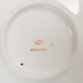 A 35-piece 'Cobalt Net' porcelain  Lomonosov, Soviet Union.