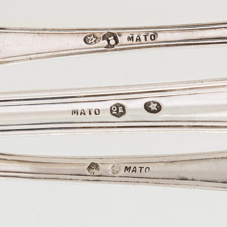 A 133-piece silver cutlery set, Mato, Spain, mid-20th century.