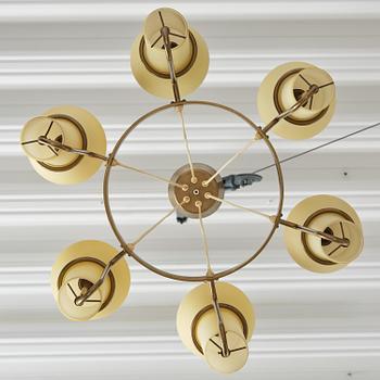 Hans-Agne Jakobsson, a rare ceiling lamp, Hans-Agne Jakobsson AB, Markaryd, 1950s.