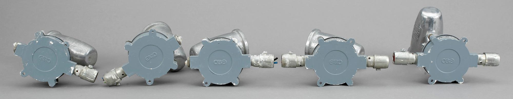 INDUSTRILAMPOR, 5 st, Philips, 1900-talets andra hälft.