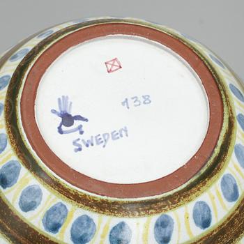 VAS, fajans, Stig Lindberg, Gustavsberg Studio.