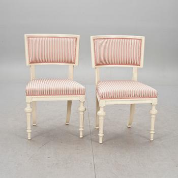 STOLAR, 2+2 st, gustaviansk stil. Sk Sulla. 1800-talets slut. 2 märkta H.van Rijswijk, Jakobsbergsgatan 19.