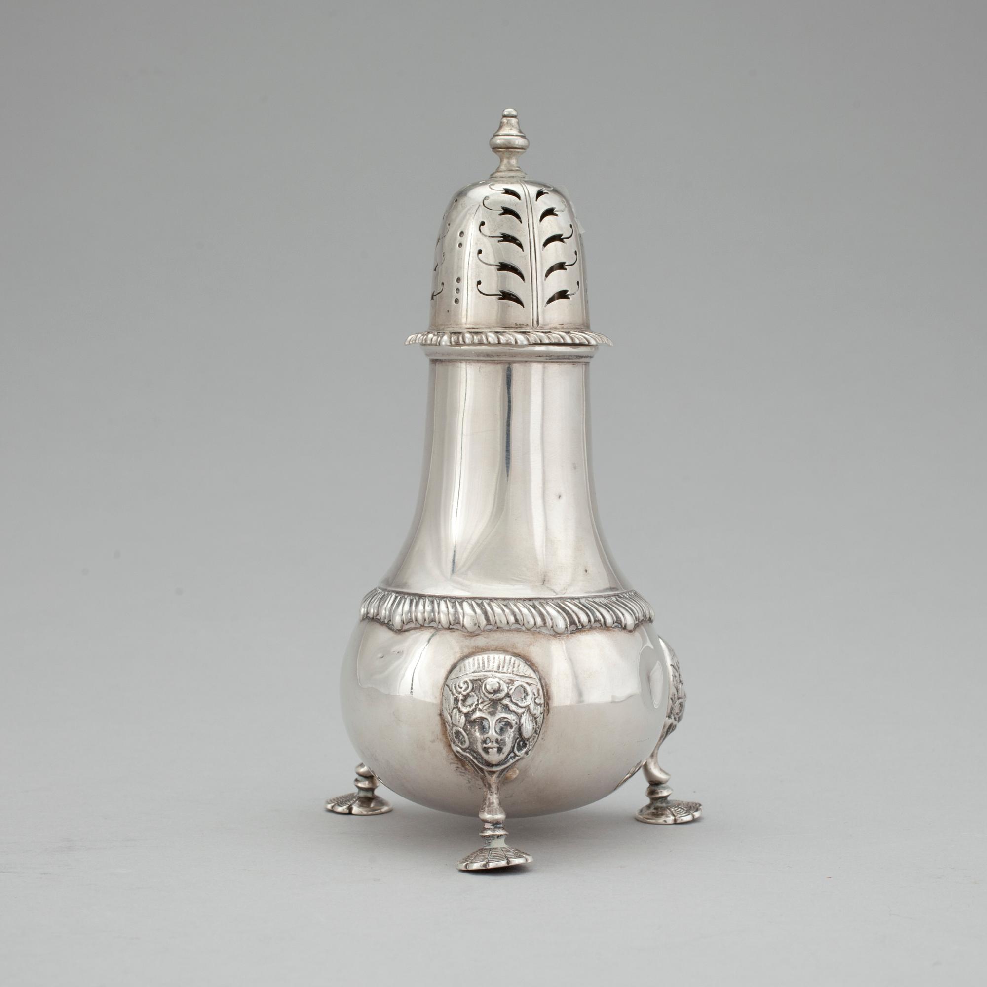 SOCKERRUSKA, silver, barockmodell, Mappin & Webb, London 1928. Vikt ca 218 gram.