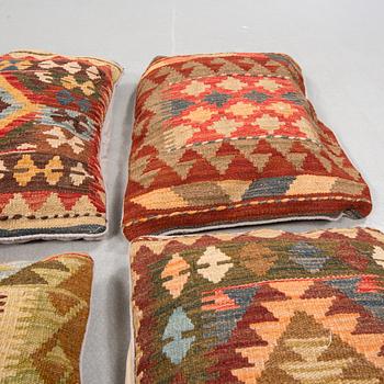 Six kelim pillows.