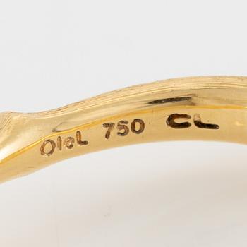 Ole Lynggaard, ring "Lotus" (medium), 18K gold with round brilliant-cut diamonds.