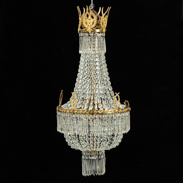 An Empire-style ceiling lamp, first half of the 20th century.