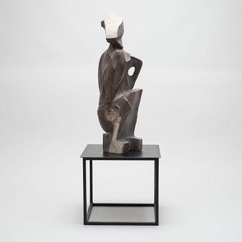 OKÄND KONSTNÄR, skulptur, täljsten, monogramsignerad, Sovjetunionen, 1900-talets andra hälft.