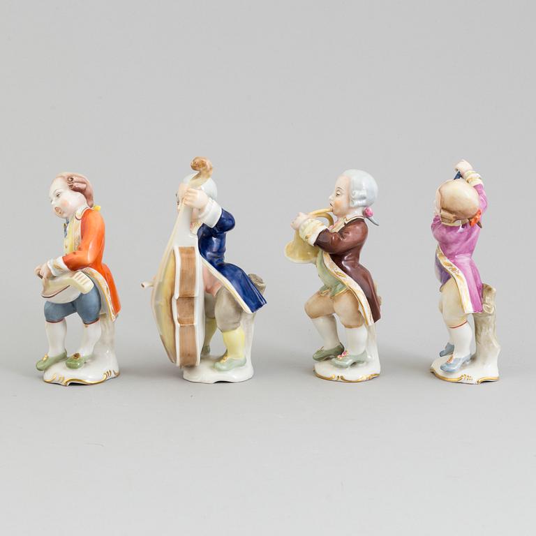 A group of four Hutschenreuter porcelain figurines, Germany, 1950/60's.