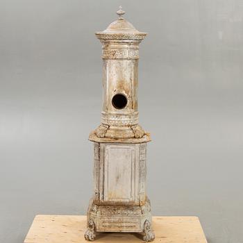 An early 1900s cast iron stove.