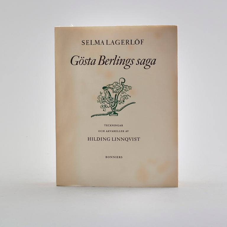BOK: Gösta Berlings Saga av Selma Lagerlöf, med illustrationer av Hilding Lindqvist, bilbliofilupplaga, 1959.