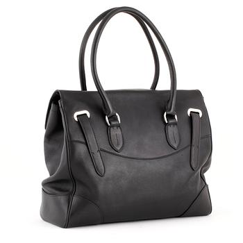 RALPH LAUREN, a black leather handbag, "Ricky bag".