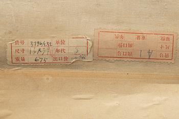 Unidentified artist, Scholar with disciples in a garden, China, around 1900.