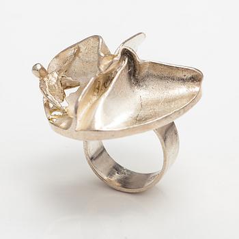 Björn Weckström, A stelring silver ring "Jaara's dream". Lapponia 1970.