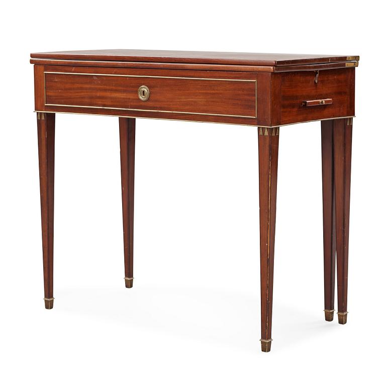 A late Gustavian games table by C. G. Foltiern, master 1804.