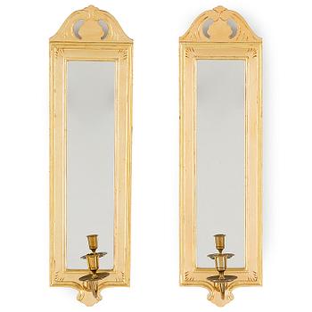 Mirror sconces, a pair, "Regnaholm", IKEA's 18th century series, 1990s.