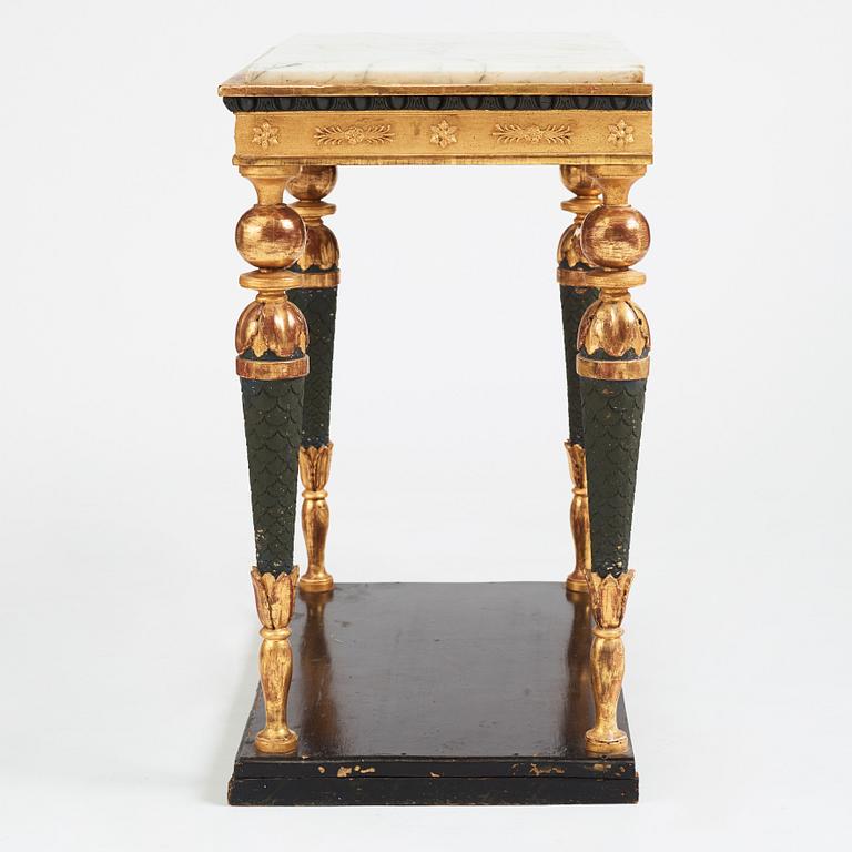 A late Gustavian console table, early 19th Century.