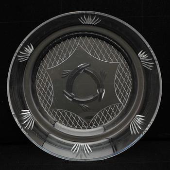 FAT, 2 st, glas, Vicke Lindstrand samt Ewald Dahlskog, signerade.