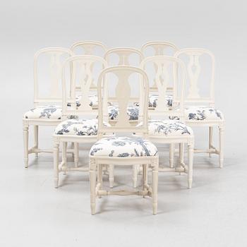 A set of eight 'Hallunda' Gustavian style chairs from Ikea, 1990s.