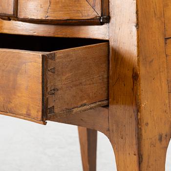 A Swedish rococo chamberpot cupboard, later part 18th century.