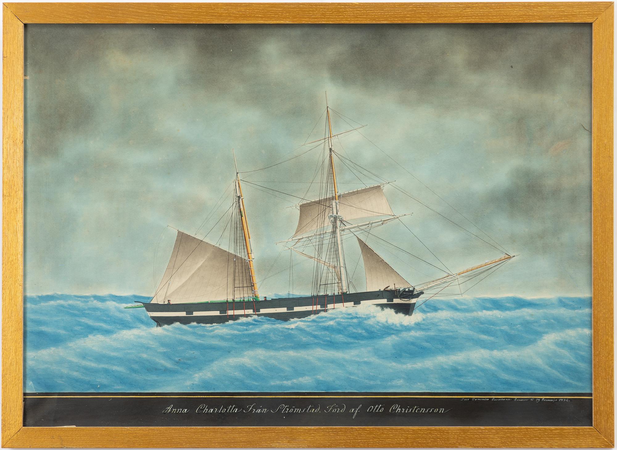 Domenico Gavarrone, "Anna Charlotta från Strömstad, förd af Otto Christensson".