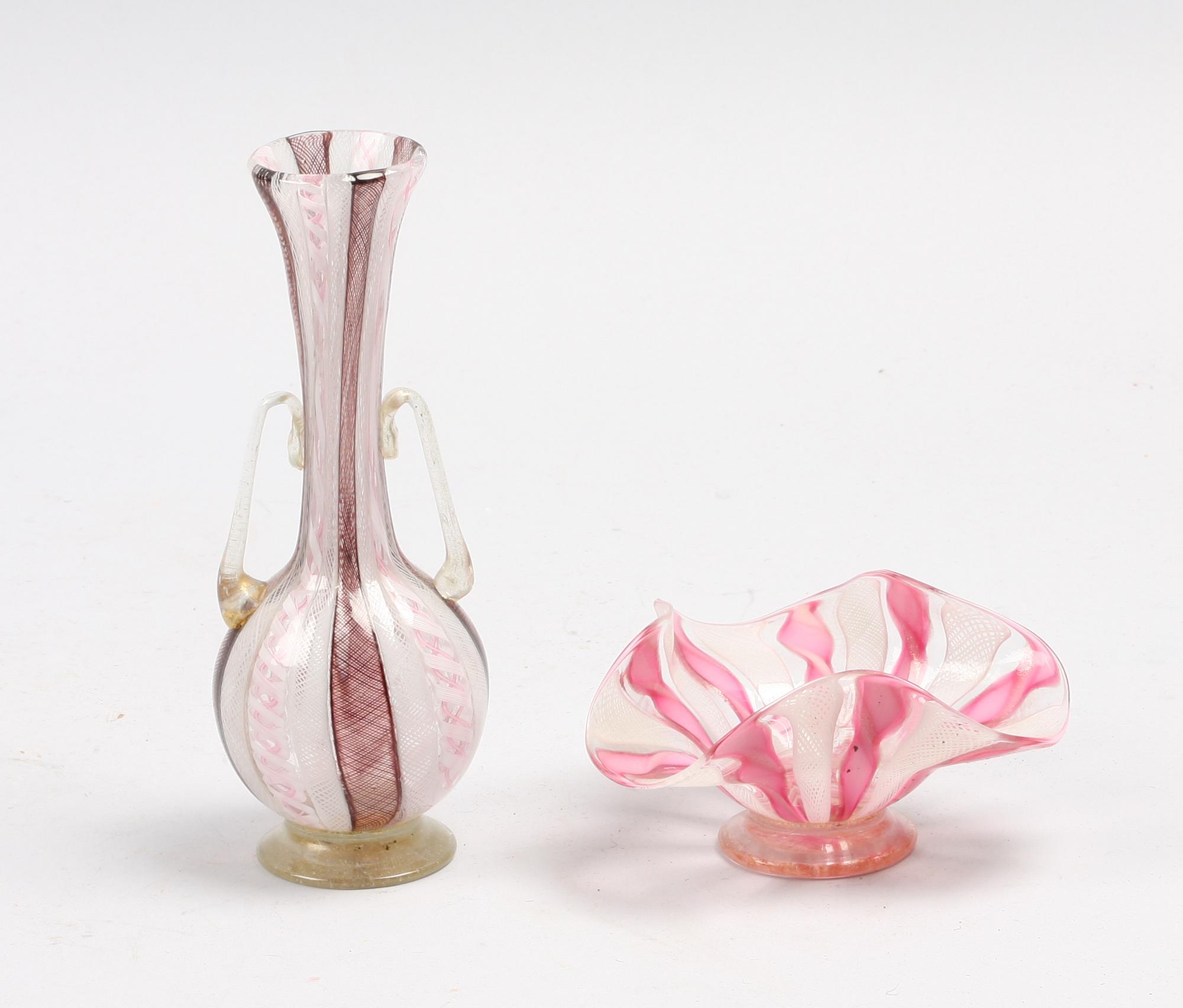 VAS samt SKÅL, glas, Murano.