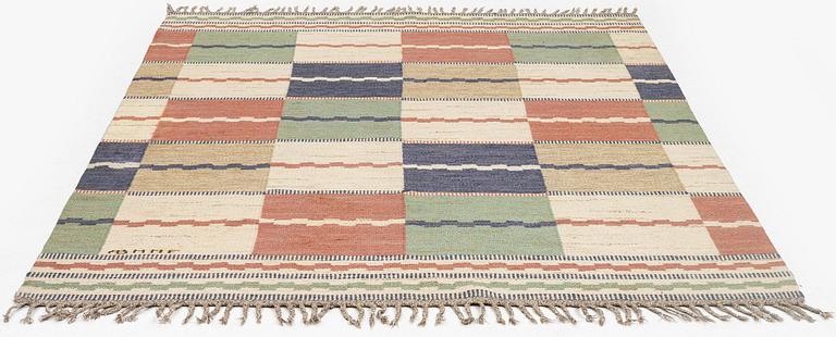 Märta Måås-Fjetterström, a carpet, 'Vita Rutmattan', flat weave, c 229 x 168 cm, signed AB MMF.