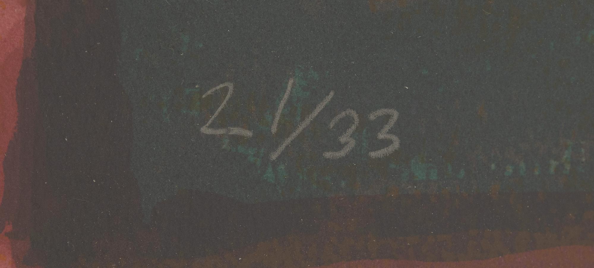 Lennart Rodhe, silkscreen in colours, 1980, signed 21/33.
