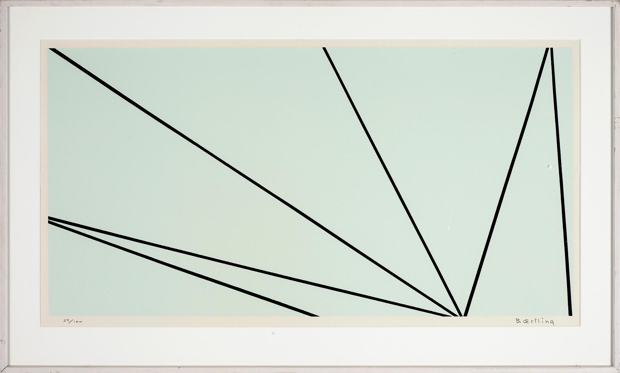 OLLE BAERTLING, färgserigrafi, "Arci", signerad, bladet tryckt 1958, numrerad 59/100.
