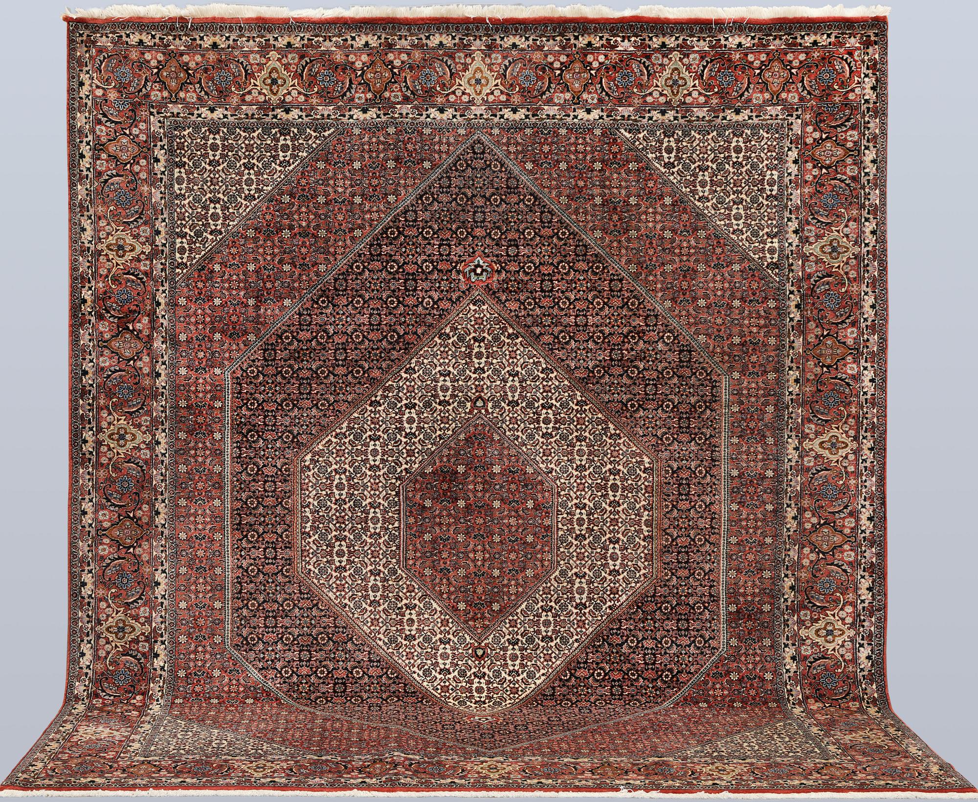 A Bidjar carpet, so-called Tekab, approx. 303 x 251 cm.