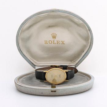 ROLEX CELLINI damarmbandsur 18K guld, 22,5 x 29 mm.