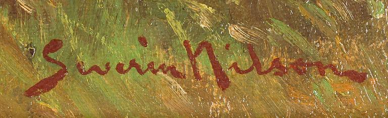 SEVERIN NILSON. Sign Severin Nilsson. Olja på pannå.