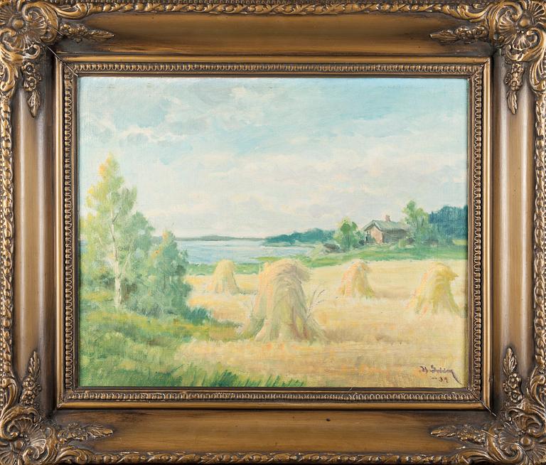 UUNO SOLDAN, olja på duk, signerad och daterad -39.