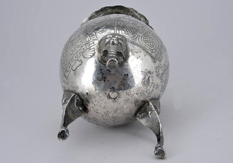 SKÅL, silver, Mexiko, 1900-talets mitt. Vikt 1330 g.